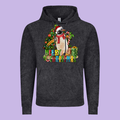 Merry Christmas Penguin Vintage Hoodie Designed By Lillyallendesigns