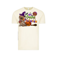 Vintage Arctic Happy Halloween With Yorkshire Terrier Dog Vintage Tee - LillyAllenDesigns