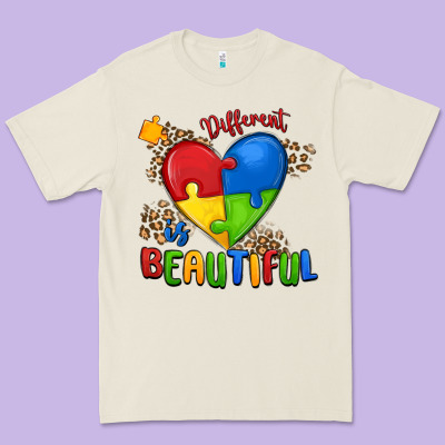 Different Is Beautiful Autism Premium Tee Designed By Maliassmallbusiness