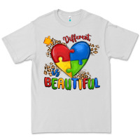 Dove Grey different is beautiful autism Premium Tee - MaliasSmallBusiness