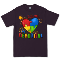 Plum different is beautiful autism Premium Tee - MaliasSmallBusiness