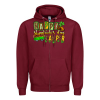 Burgundy St. Patrick's Happy St. Patrick's Day camper Zipper Hoodie - OliviaCreatesArt