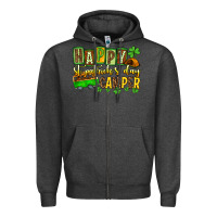 Charcoal Heather St. Patrick's Happy St. Patrick's Day camper Zipper Hoodie - OliviaCreatesArt