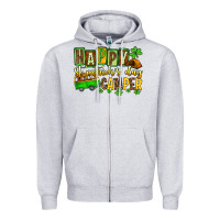 Heather Grey St. Patrick's Happy St. Patrick's Day camper Zipper Hoodie - OliviaCreatesArt