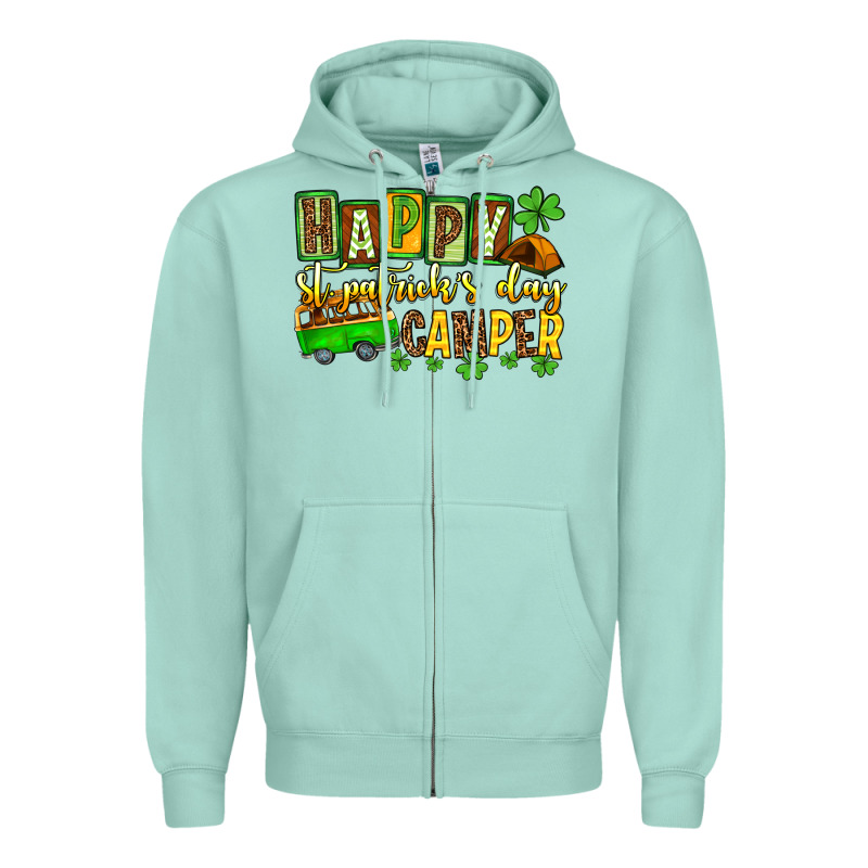 St. Patrick's Happy St. Patrick's Day Camper Zipper Hoodie by OliviaCreatesArt | Teevron