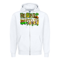 White St. Patrick's Happy St. Patrick's Day camper Zipper Hoodie - OliviaCreatesArt