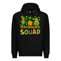 Black St. Patrick's Shenanigans squad gnomies Premium Hoodie - OliviaCreatesArt