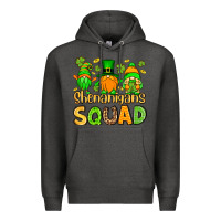 Charcoal Heather St. Patrick's Shenanigans squad gnomies Premium Hoodie - OliviaCreatesArt