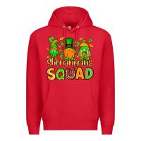 Red St. Patrick's Shenanigans squad gnomies Premium Hoodie - OliviaCreatesArt