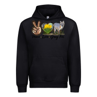 Foreset Green Peace Love Gray Fox Urban Hoodie - LillyAllenDesigns