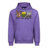 Tulip Peace Love Gray Fox Urban Hoodie - LillyAllenDesigns