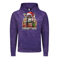 Cloud Purple Merry Christmas Alpine Goat Vintage Hoodie - LillyAllenDesigns