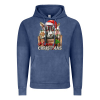 Vintage Denim Merry Christmas Alpine Goat Vintage Hoodie - LillyAllenDesigns