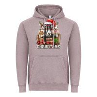 Vintage Zinc Merry Christmas Alpine Goat Vintage Hoodie - LillyAllenDesigns