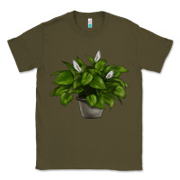 Army Green Peace Lily Classic Tee - LillyAllenDesigns
