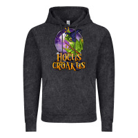 Vintage Black Hocus Croakus Frog Vintage Hoodie - LillyAllenDesigns