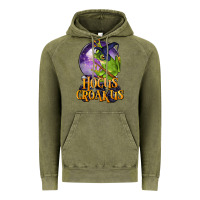 Vintage Olive Hocus Croakus Frog Vintage Hoodie - LillyAllenDesigns