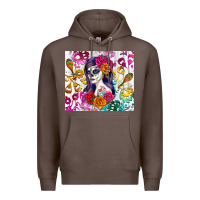 Coffee sugar skull girl Premium Hoodie - RanaPortraitStore
