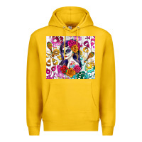 Lemon sugar skull girl Premium Hoodie - RanaPortraitStore