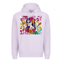 Lilac sugar skull girl Premium Hoodie - RanaPortraitStore