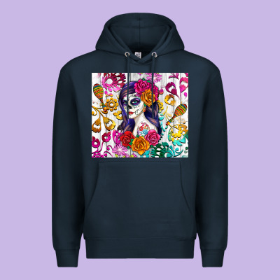 Sugar Skull Girl Premium Hoodie Designed By Ranaportraitstore
