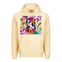 Pina Colada sugar skull girl Premium Hoodie - RanaPortraitStore