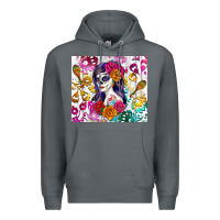 Rock sugar skull girl Premium Hoodie - RanaPortraitStore