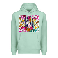 Seafoam sugar skull girl Premium Hoodie - RanaPortraitStore