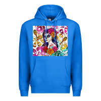 True Royal sugar skull girl Premium Hoodie - RanaPortraitStore