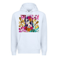 White sugar skull girl Premium Hoodie - RanaPortraitStore
