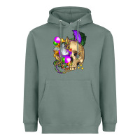 Sage mardi gras skull Heavyweight Hoodie - FaDigitalArtStudio