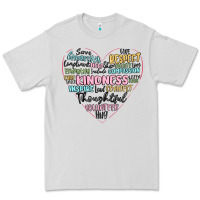Dove Grey kindness heart Premium Tee - MaliasSmallBusiness