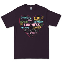 Plum kindness heart Premium Tee - MaliasSmallBusiness