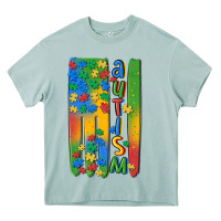 Arona autism american flag Heavy Core Tee - MaliasSmallBusiness
