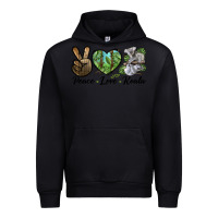 Black peace love koala Urban Hoodie - LillyAllenDesigns