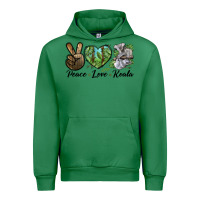 Emerald peace love koala Urban Hoodie - LillyAllenDesigns