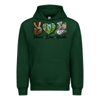 Forest Green peace love koala Urban Hoodie - LillyAllenDesigns
