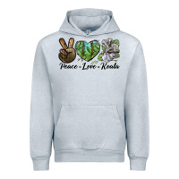 Heather Grey peace love koala Urban Hoodie - LillyAllenDesigns