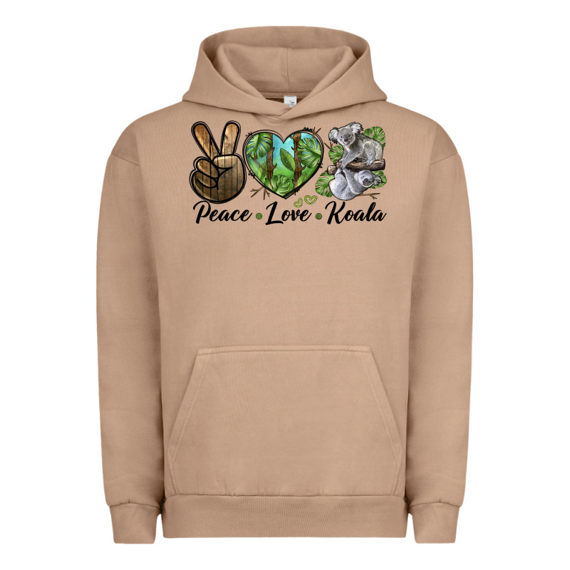 Peace Love Koala Urban Hoodie by LillyAllenDesigns | Teevron