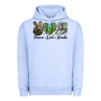 Pigment Grape Ice peace love koala Urban Hoodie - LillyAllenDesigns