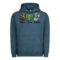 Pigment Midnight Navy peace love koala Urban Hoodie - LillyAllenDesigns