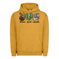 Pigment Peanut Butter peace love koala Urban Hoodie - LillyAllenDesigns