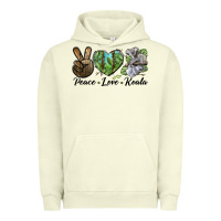 Pigment Pistachio peace love koala Urban Hoodie - LillyAllenDesigns
