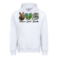 White peace love koala Urban Hoodie - LillyAllenDesigns