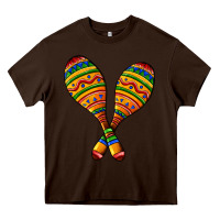 Chocolate Brown mexican maracas Heavy Core Tee - AdoDesignShop