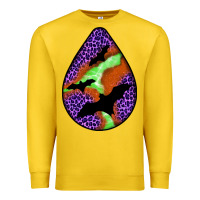 Lemon halloween bat  teardrop Premium Sweatshirt - BundleAndBundleShop