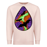 Pale Pink halloween bat  teardrop Premium Sweatshirt - BundleAndBundleShop
