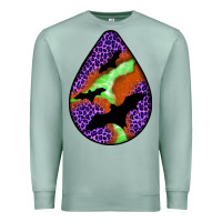 Seafoam halloween bat  teardrop Premium Sweatshirt - BundleAndBundleShop