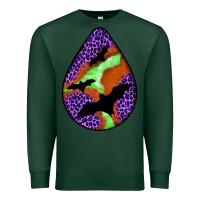Sports Green halloween bat  teardrop Premium Sweatshirt - BundleAndBundleShop