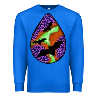 True Royal halloween bat  teardrop Premium Sweatshirt - BundleAndBundleShop
